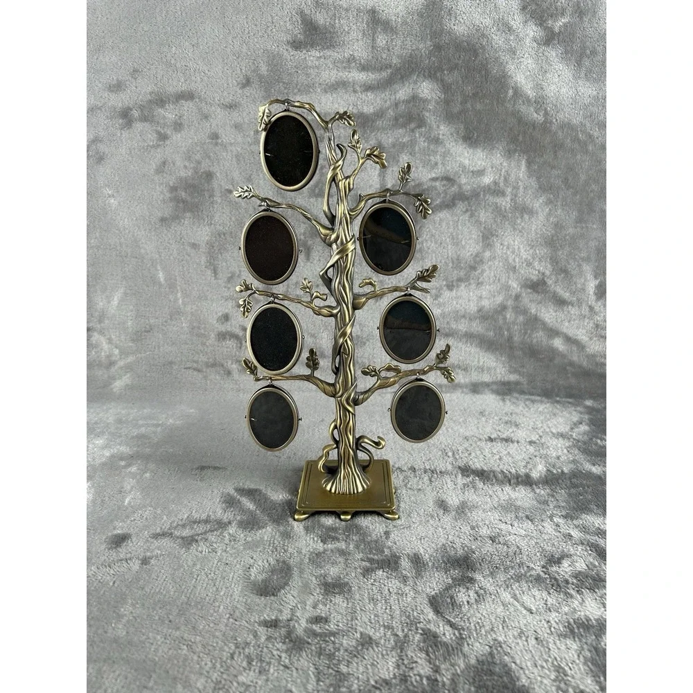 Burnes Of Boston Vintage Brass Family Tree Photo Frame‎ Oval Shaped Frames